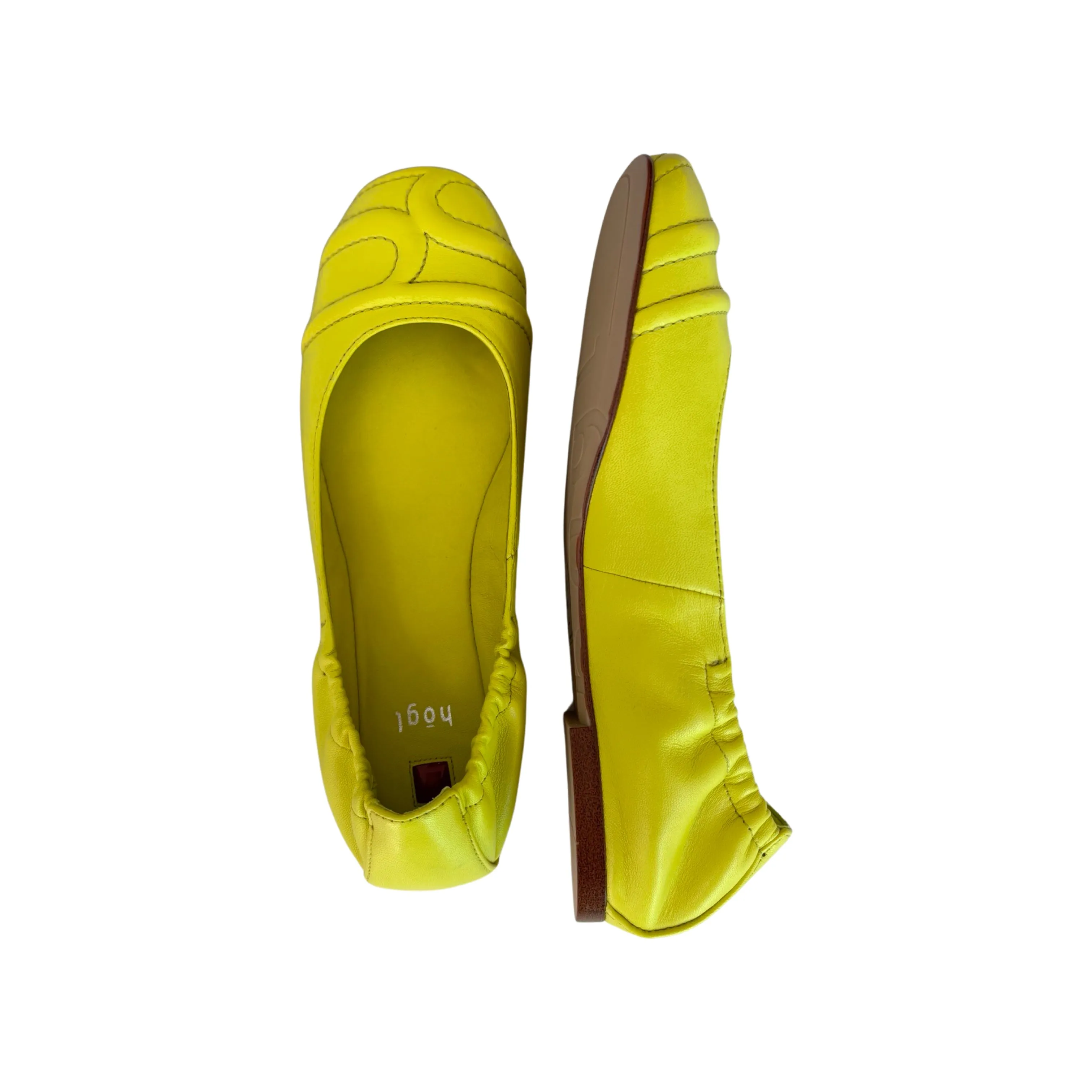 100520 Lime Round Toe Flat