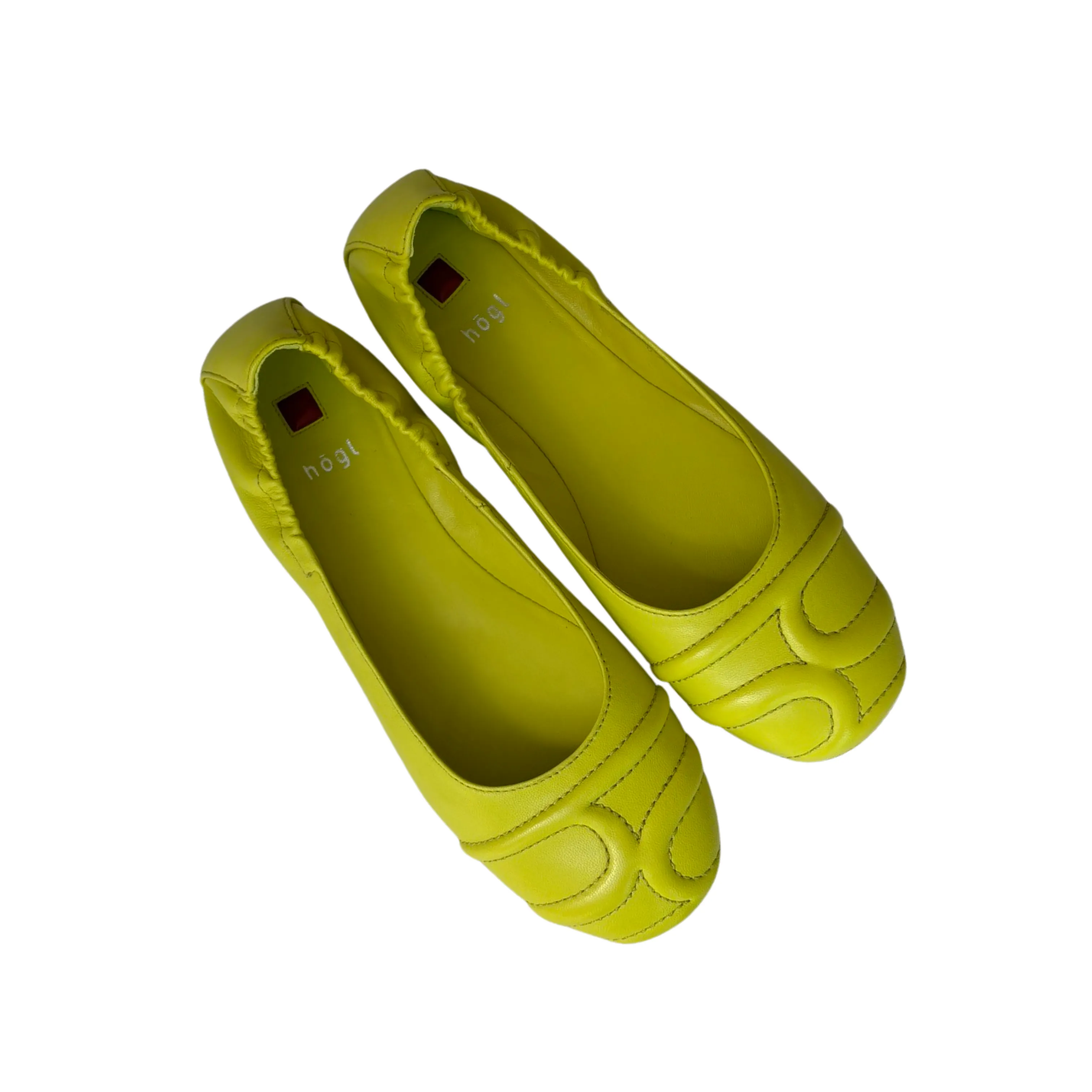 100520 Lime Round Toe Flat