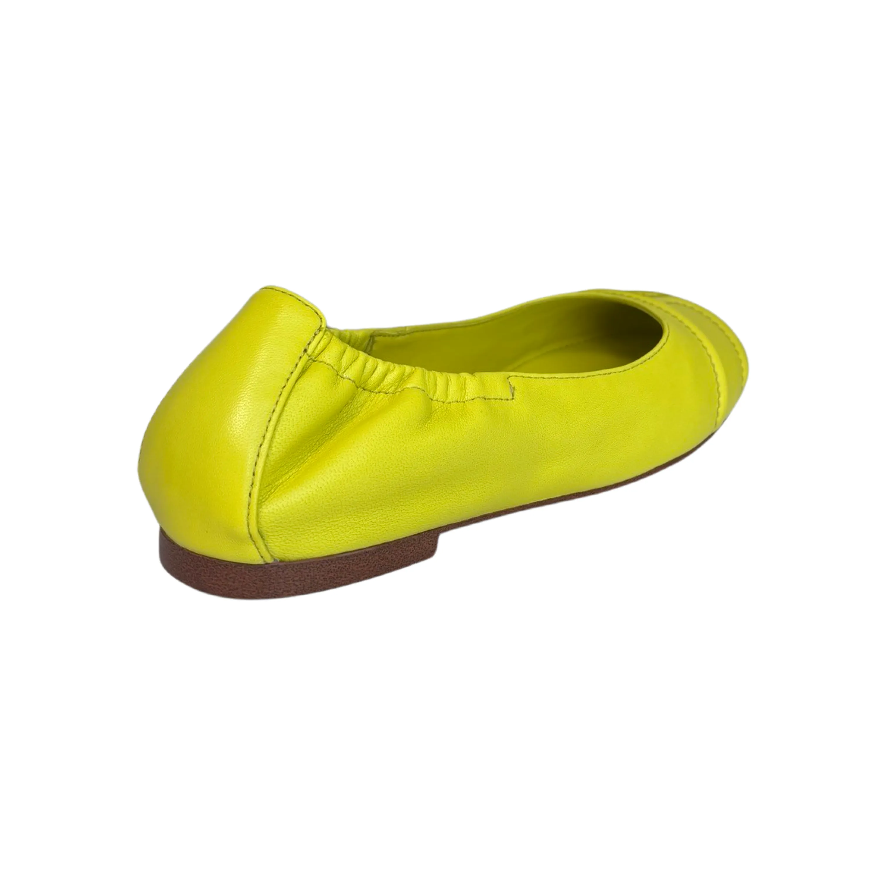 100520 Lime Round Toe Flat