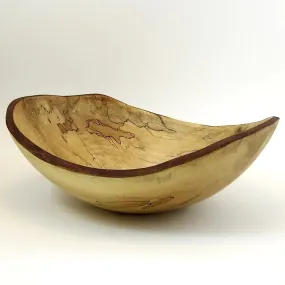 18 Spaulted Maple Oval Serving Bowl