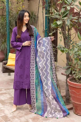 3-Pc Unstitched Embroidered Suit RM22-20