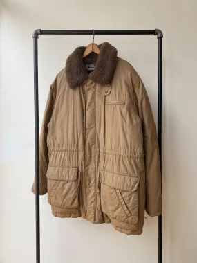 80's Polo Ralph Lauren Mouton Collar Down Parka—[L]