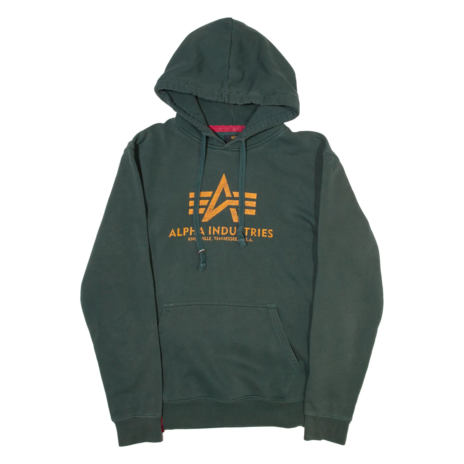 ALPHA INDUSTRIES Mens Green Hoodie L