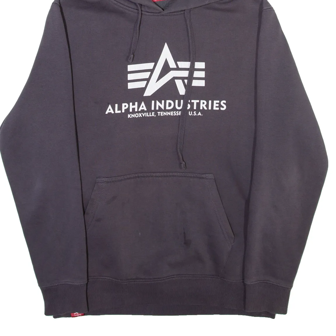 ALPHA INDUSTRIES Mens Grey Hoodie M