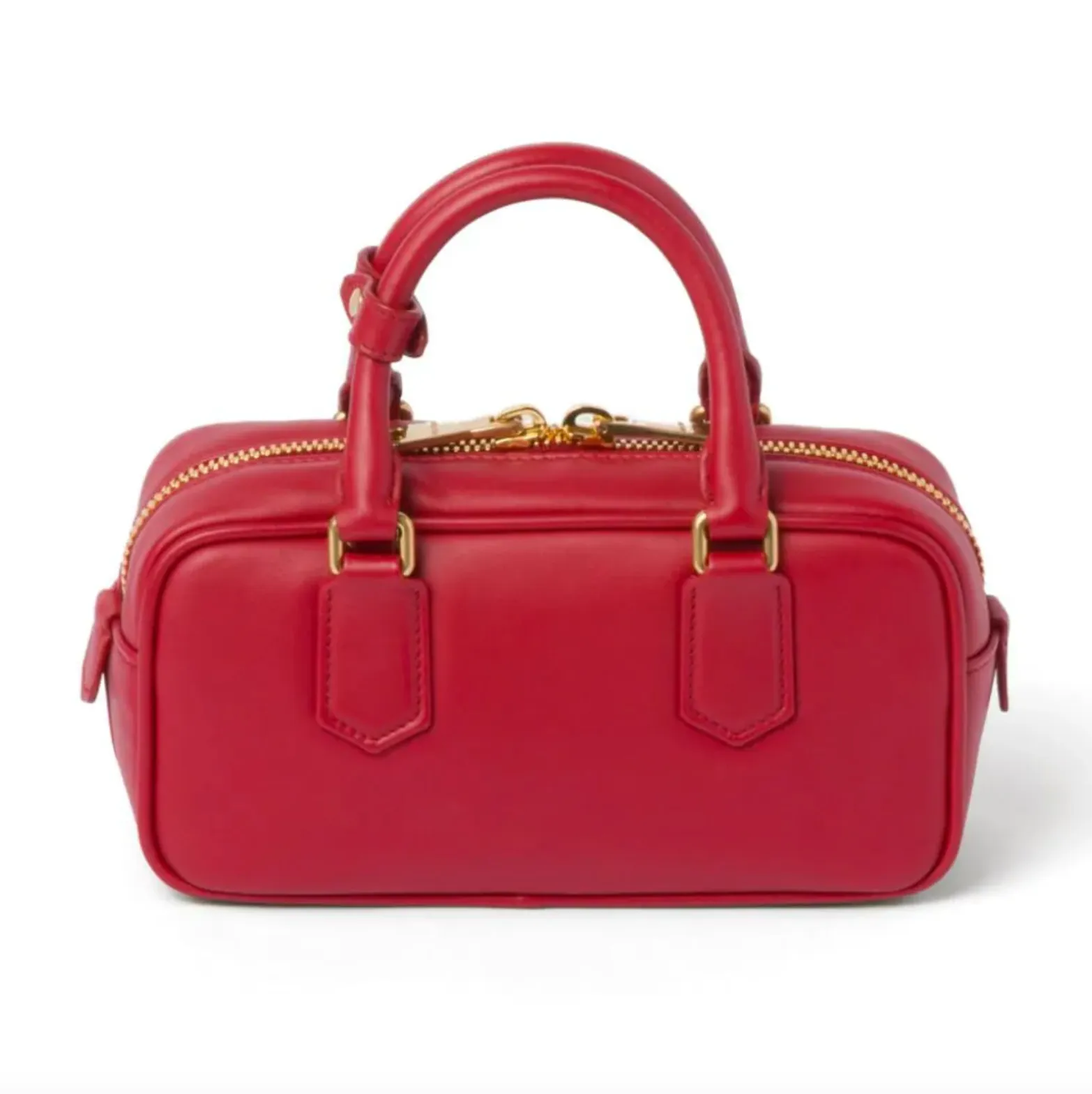 ARCADIE LEATHER TOTE BAG - RED