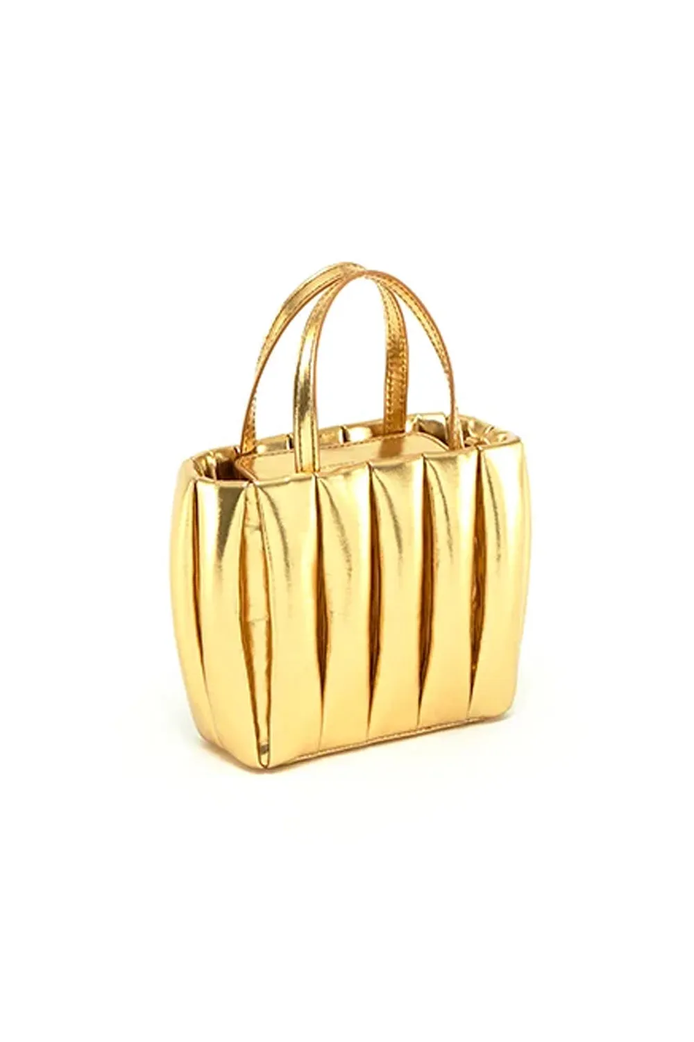 Aria Laminated Bag in Gold