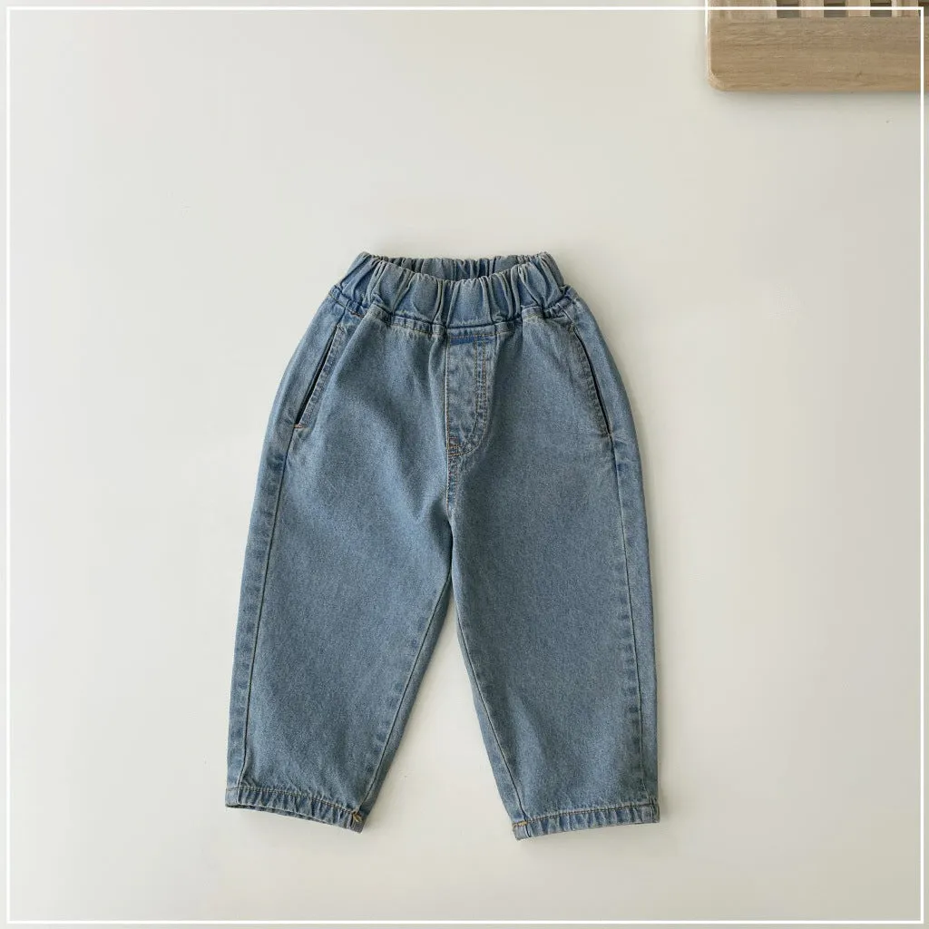 Baby Kid Boys Solid Color Jeans Wholesale 23113089