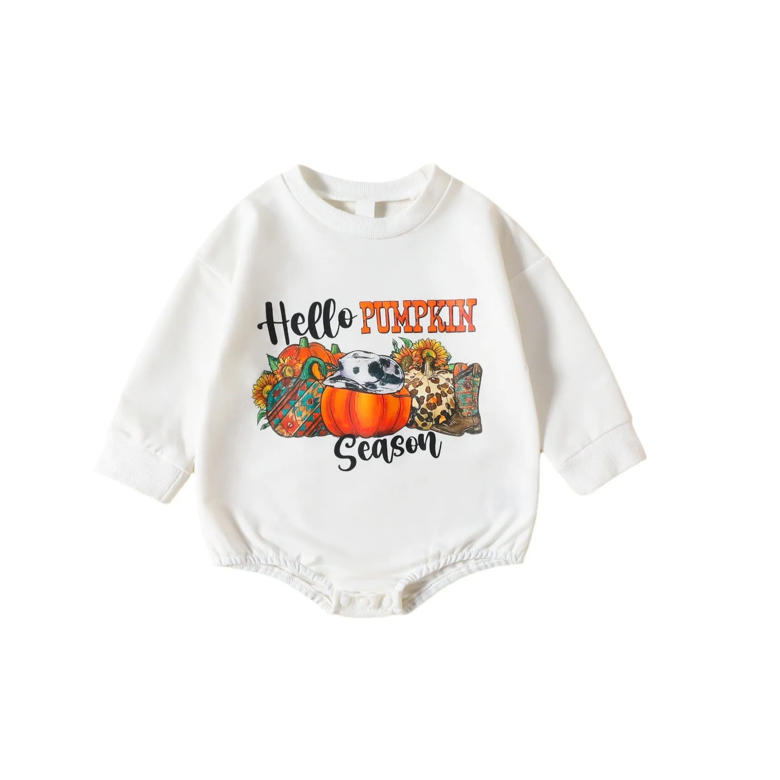 Baby Kid Girls Boys Letters Print Halloween Rompers Wholesale 23090648