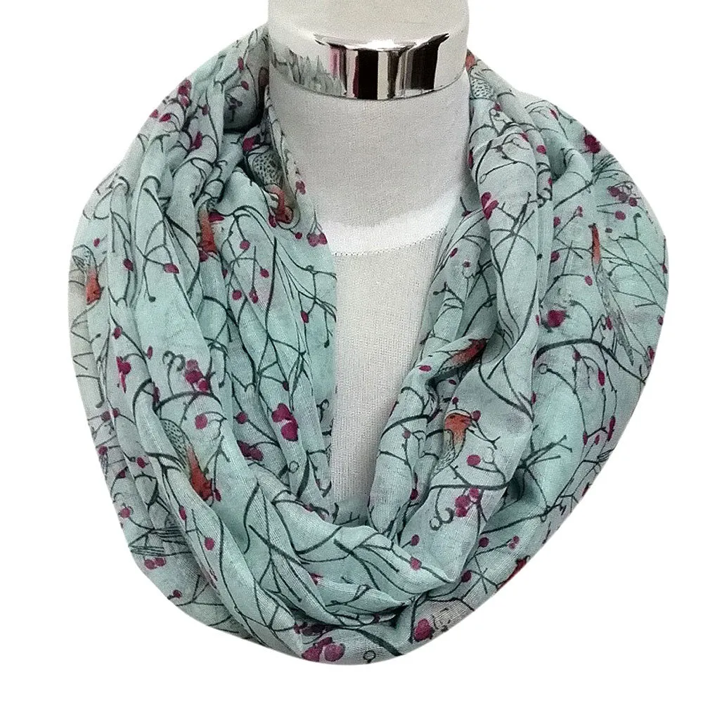 Beach Scarf From India poncho Sexy Loose Scarves Casual Shawls Women Cute Bird Printed Scarfs Soft Wraps