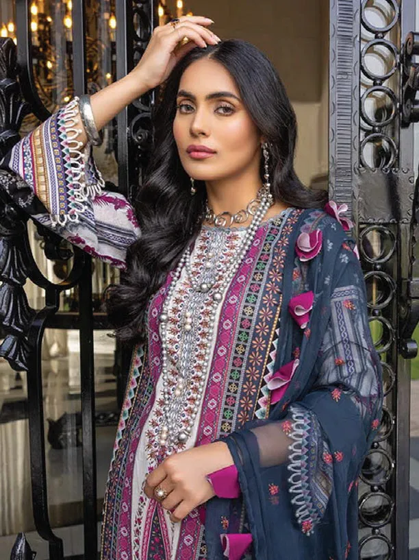 Belle ame by Humdum Embroidered Lawn Unstitched 3Pc Suit D-06