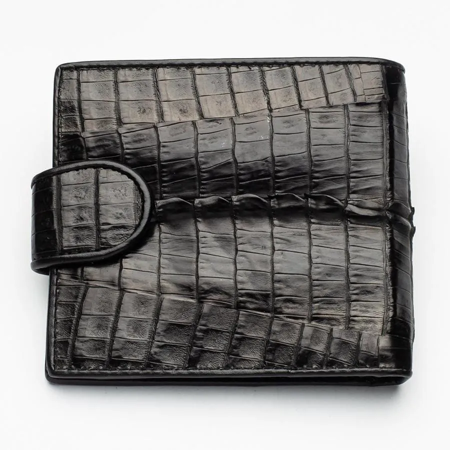 Black Crocodile Tail Skin Wallets