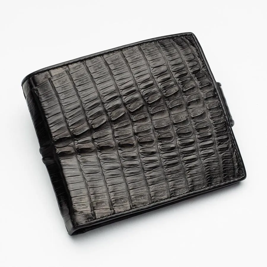 Black Crocodile Tail Skin Wallets