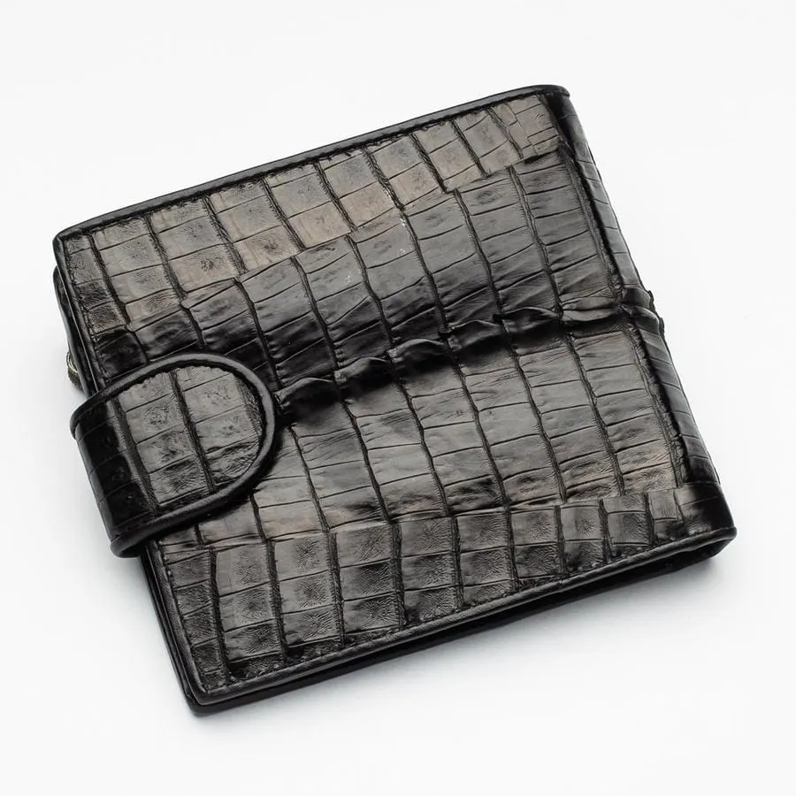 Black Crocodile Tail Skin Wallets