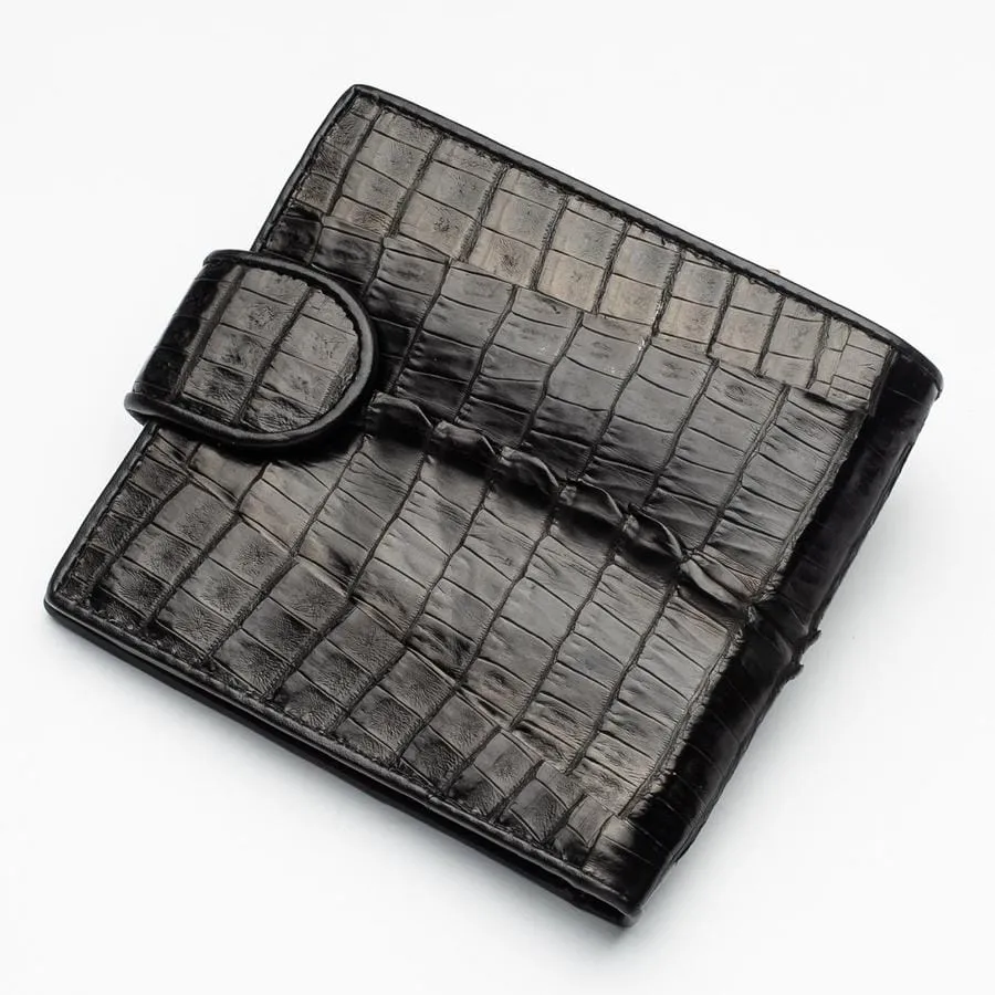 Black Crocodile Tail Skin Wallets