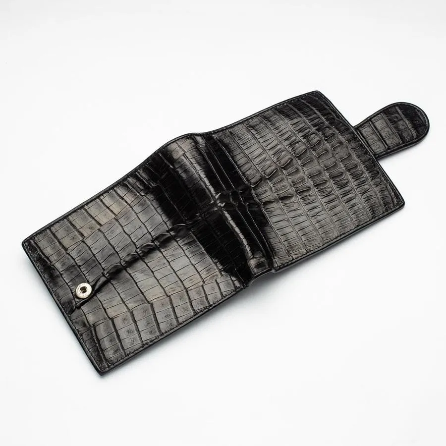 Black Crocodile Tail Skin Wallets