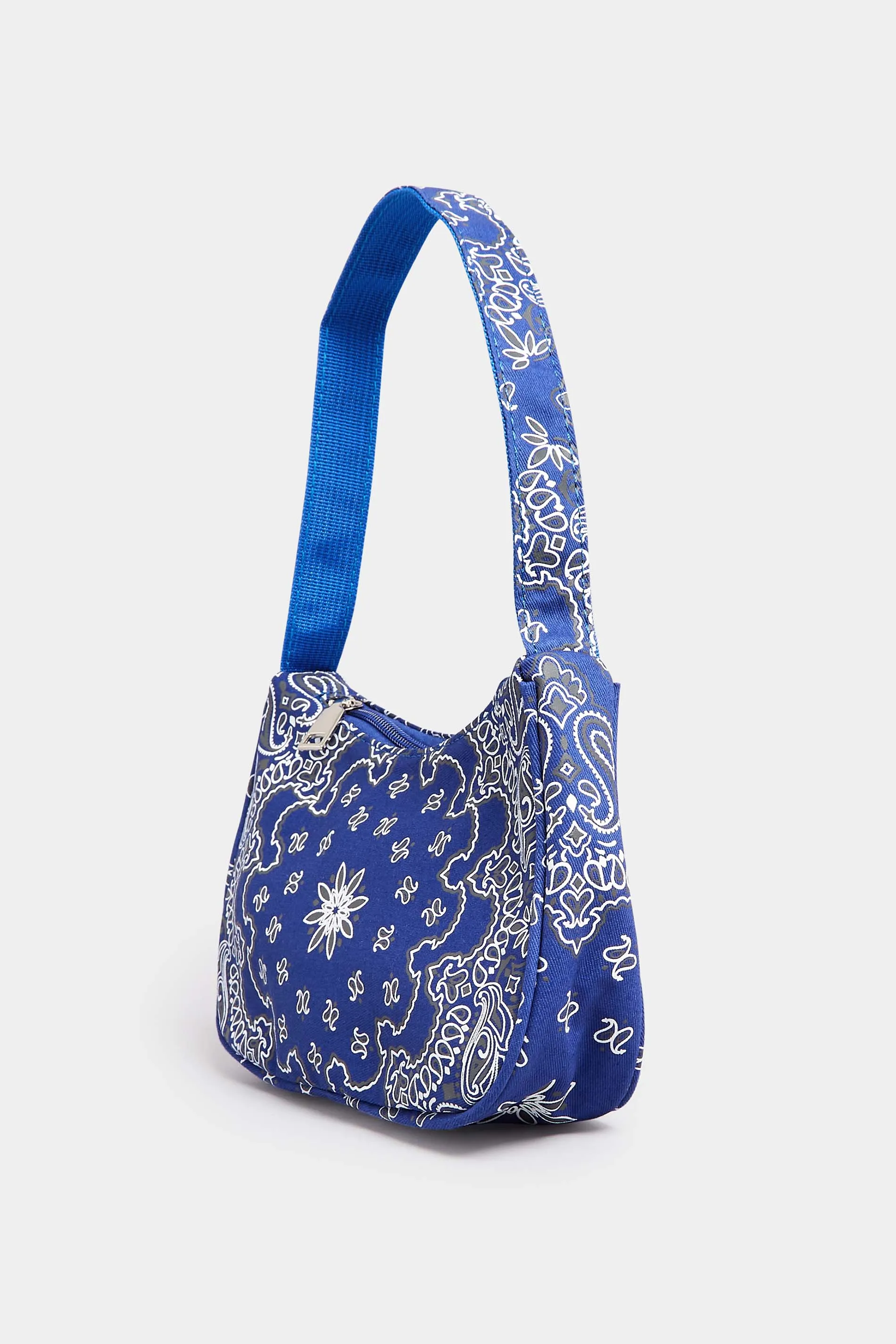 Blue Paisley Print Shoulder Bag