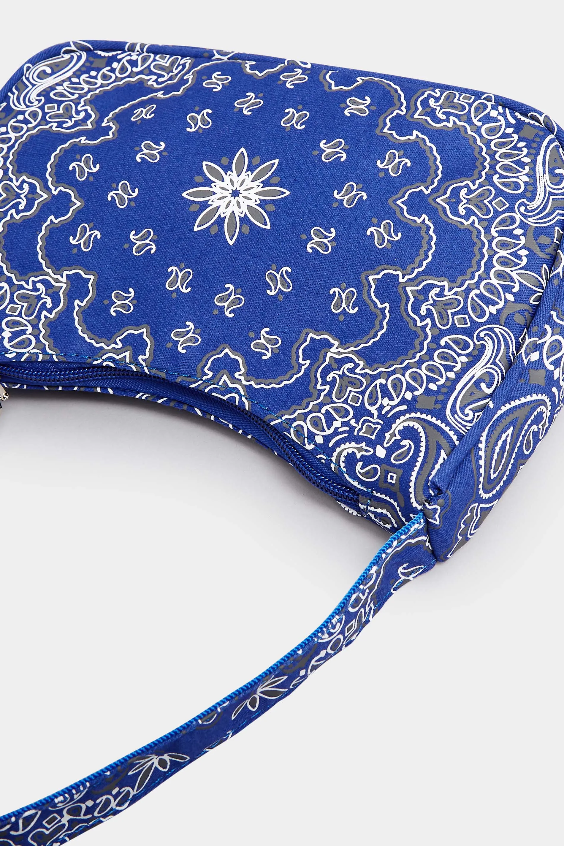 Blue Paisley Print Shoulder Bag