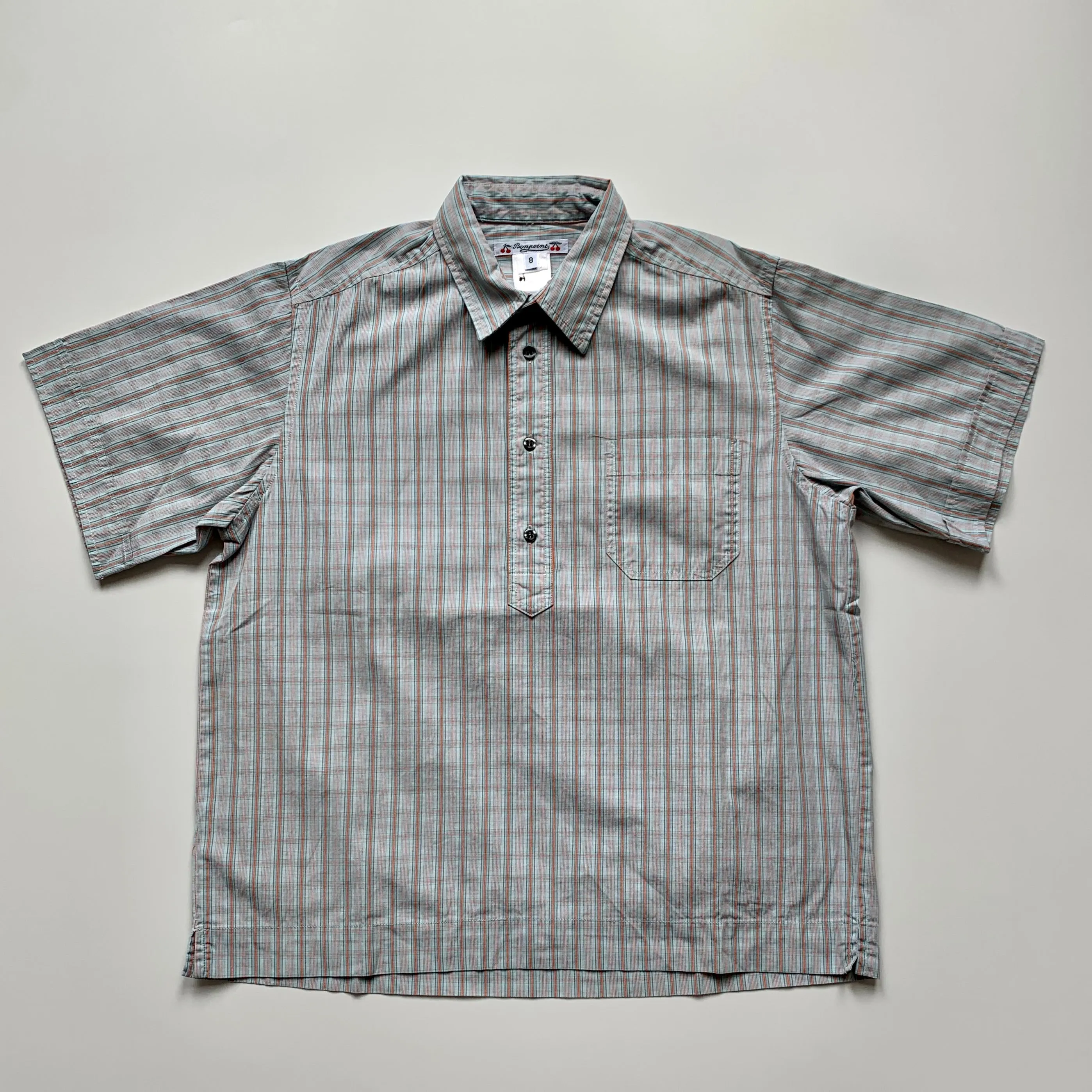 Bonpoint Short-Sleeve Check Shirt: 8 Years