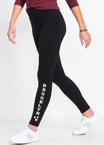 bonprix Slogan Print Leggings | Grattan