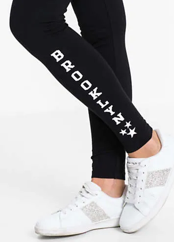 bonprix Slogan Print Leggings | Grattan