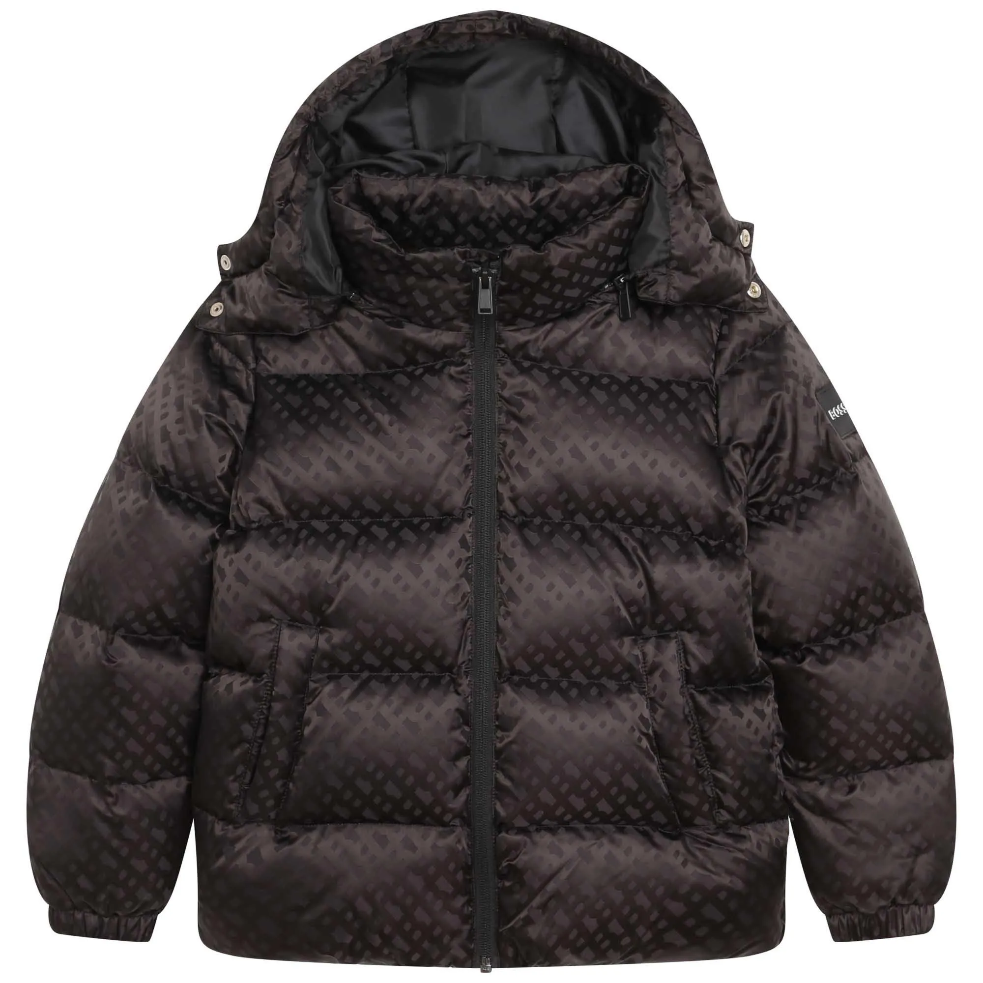 Boss Logo Hooded Down Jacket Juniors