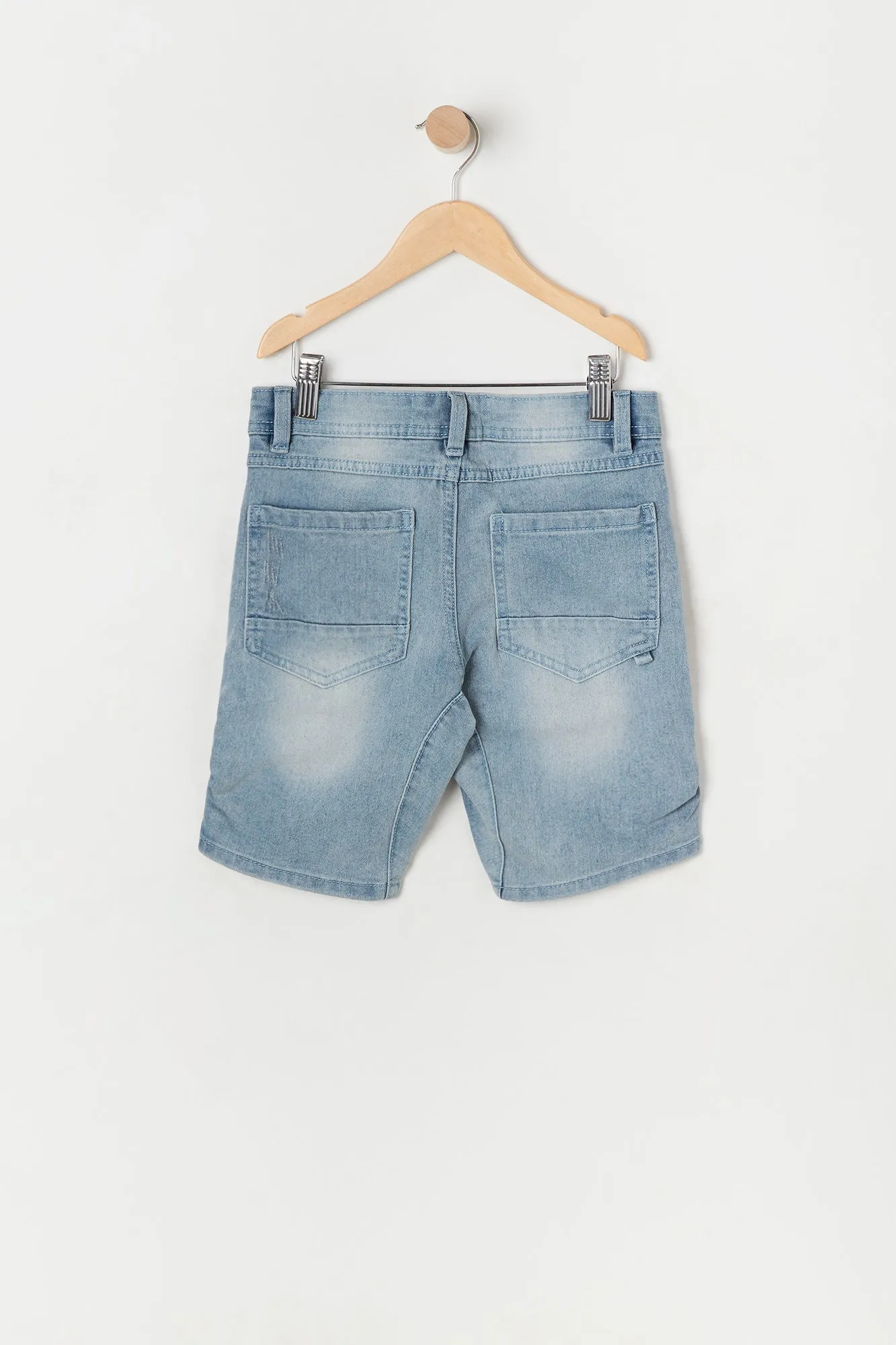 Boys Distressed Denim Moto Short