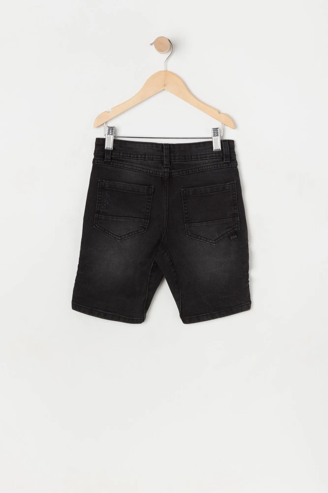 Boys Distressed Denim Moto Short