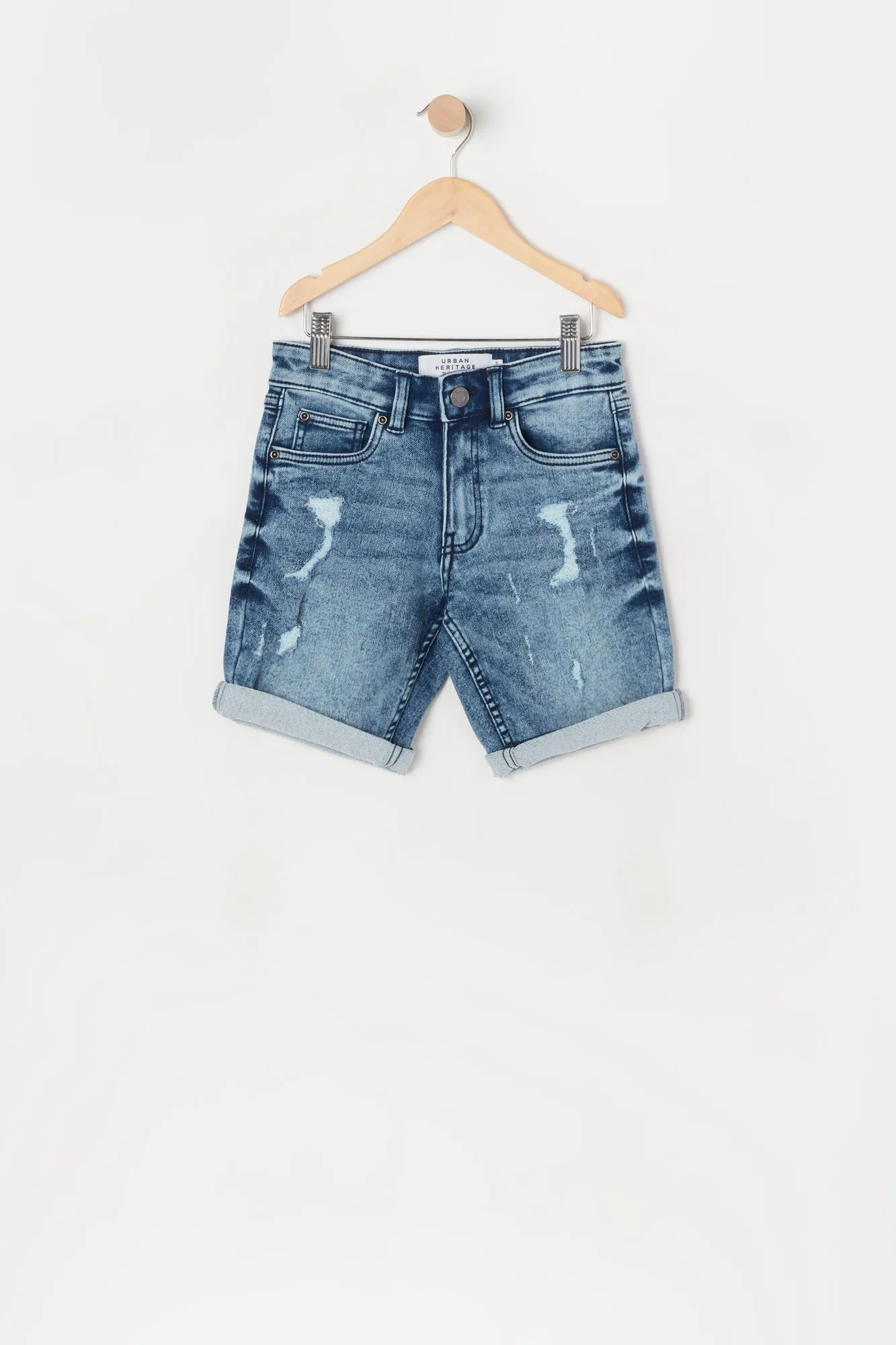 Boys Eco-Friendly Distressed Denim Short