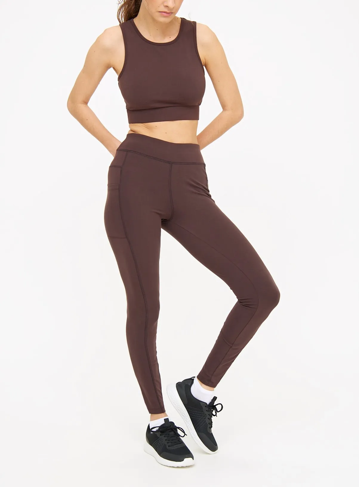 Buy Active Chocolate High Waisted Performance Leggings XL | Leggings | Tu