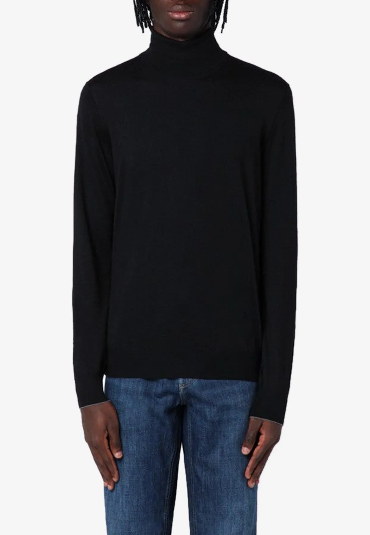 Cashmere and Silk Turtleneck Sweater