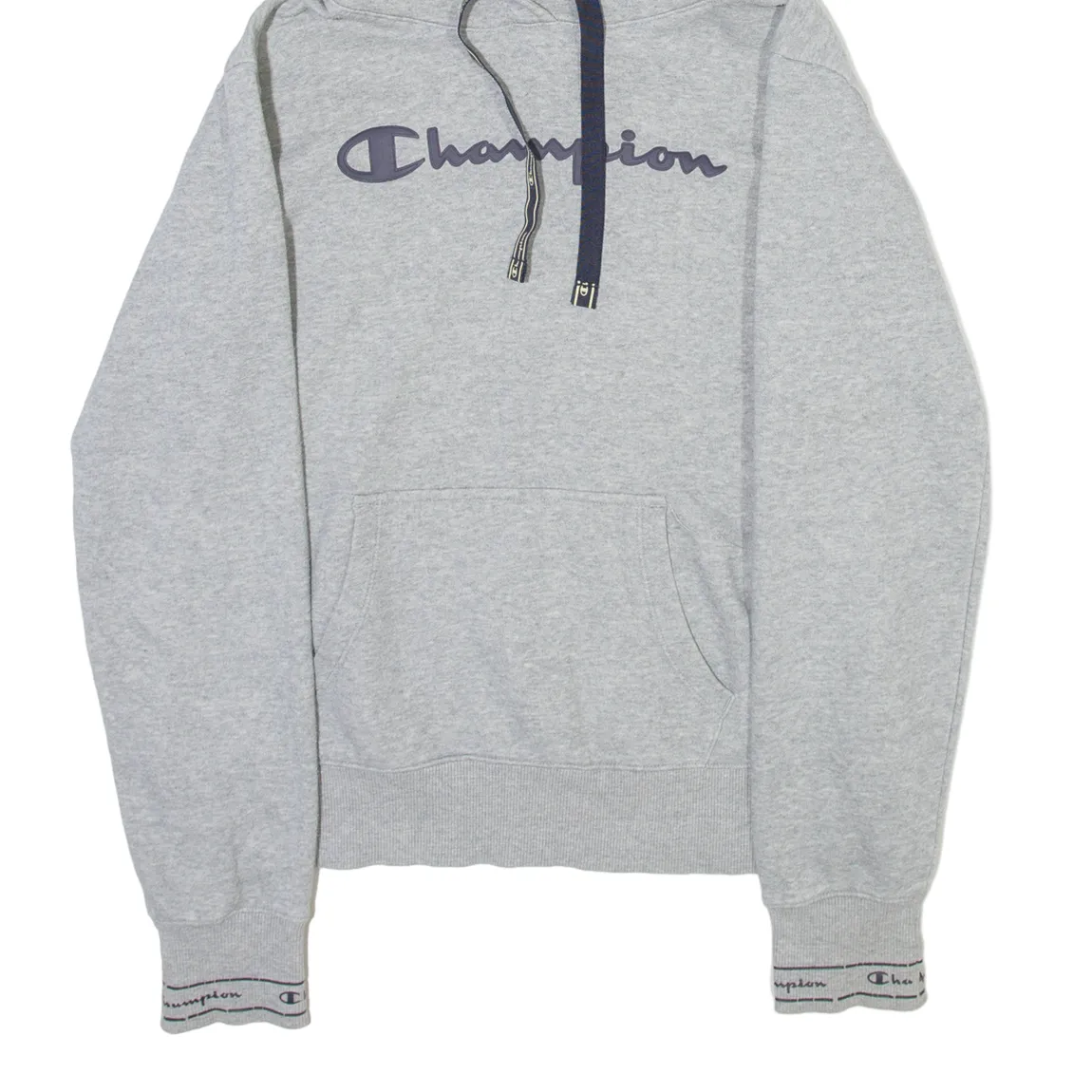 CHAMPION Mens Grey Hoodie L