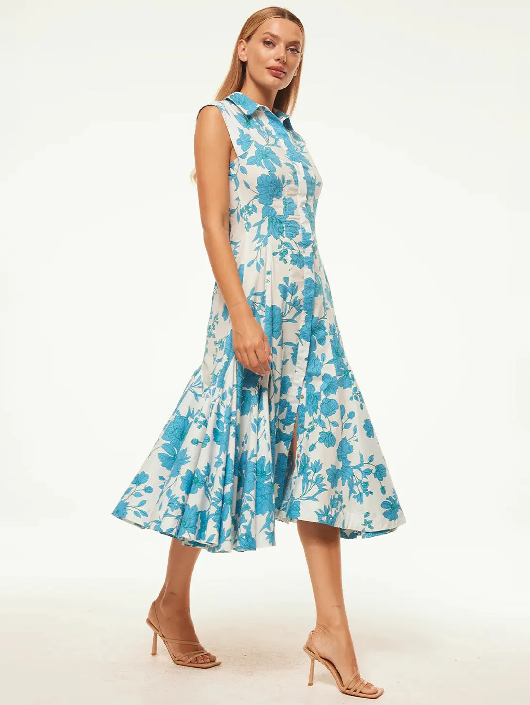 Charlotte Dress - Turquoise Floral