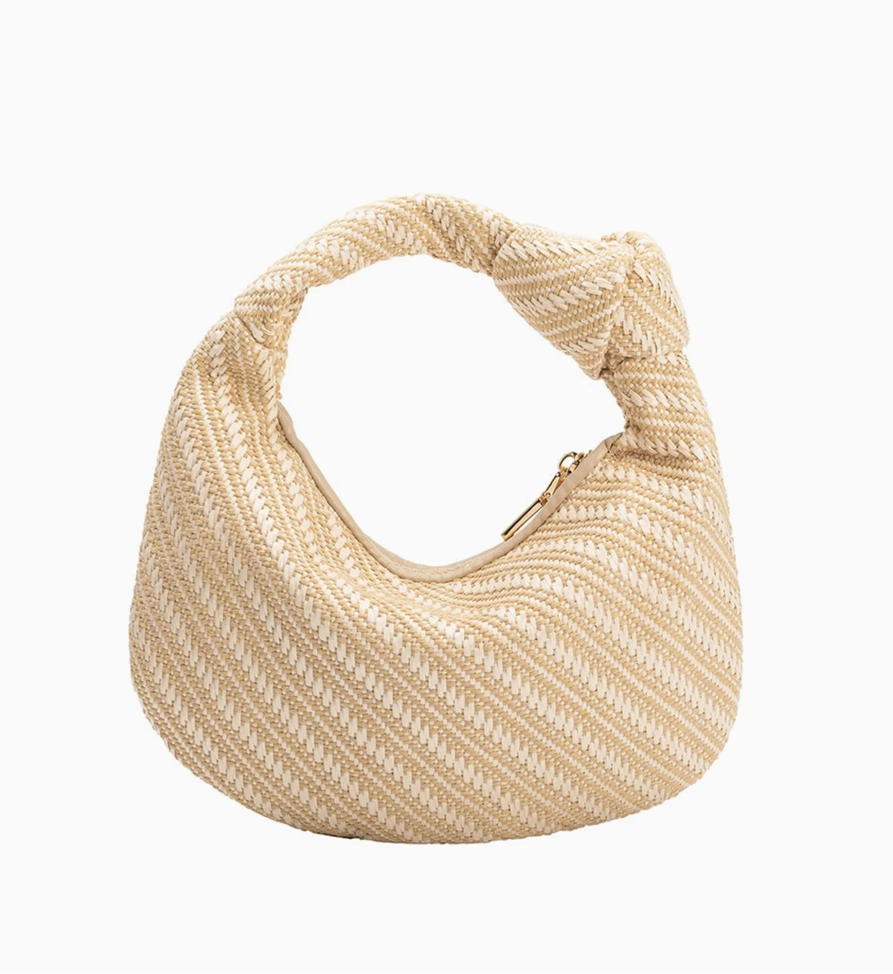 Cher Small Natural Raffia Straw Top Handle Bag