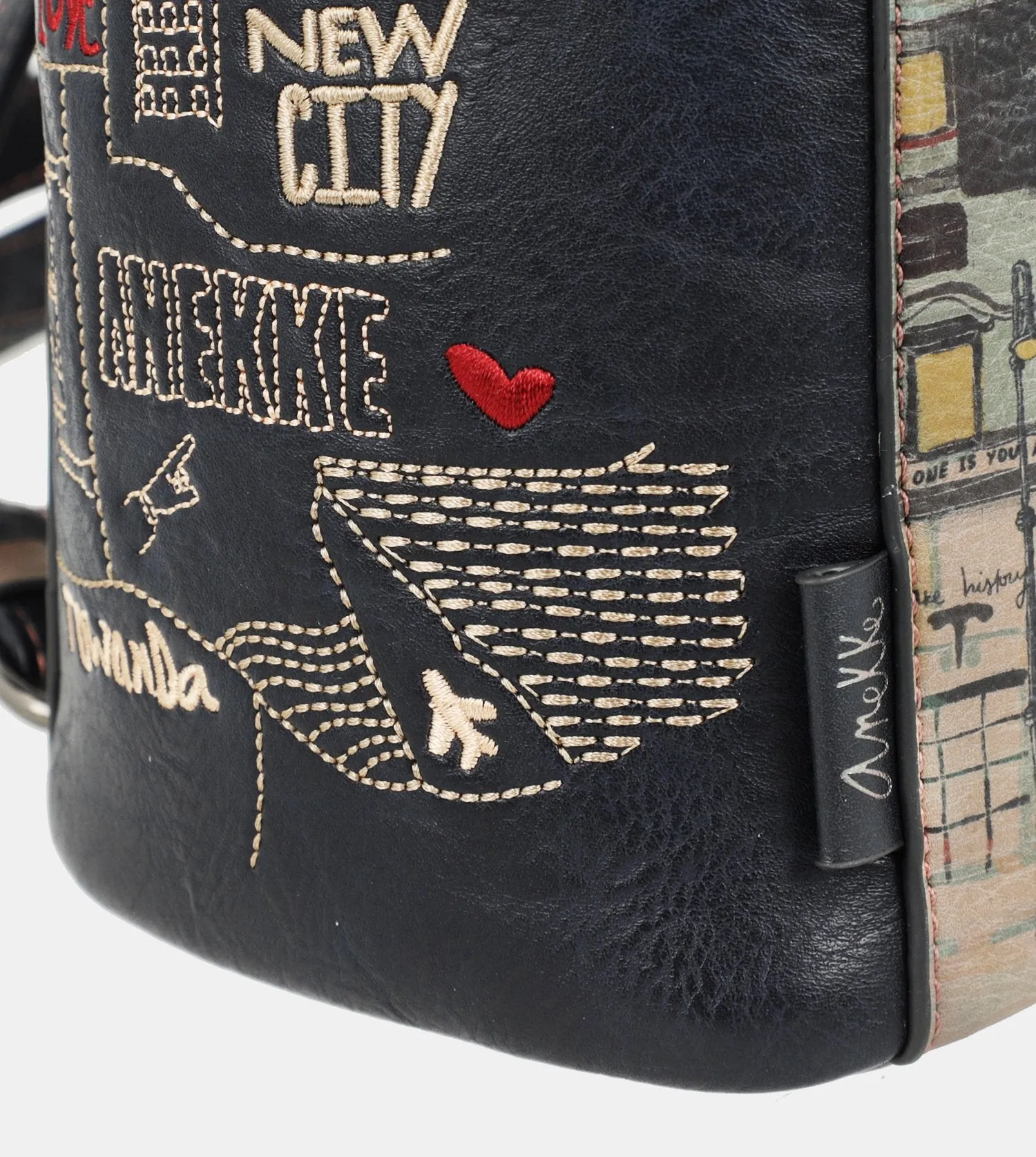 City Art backpack with a flap