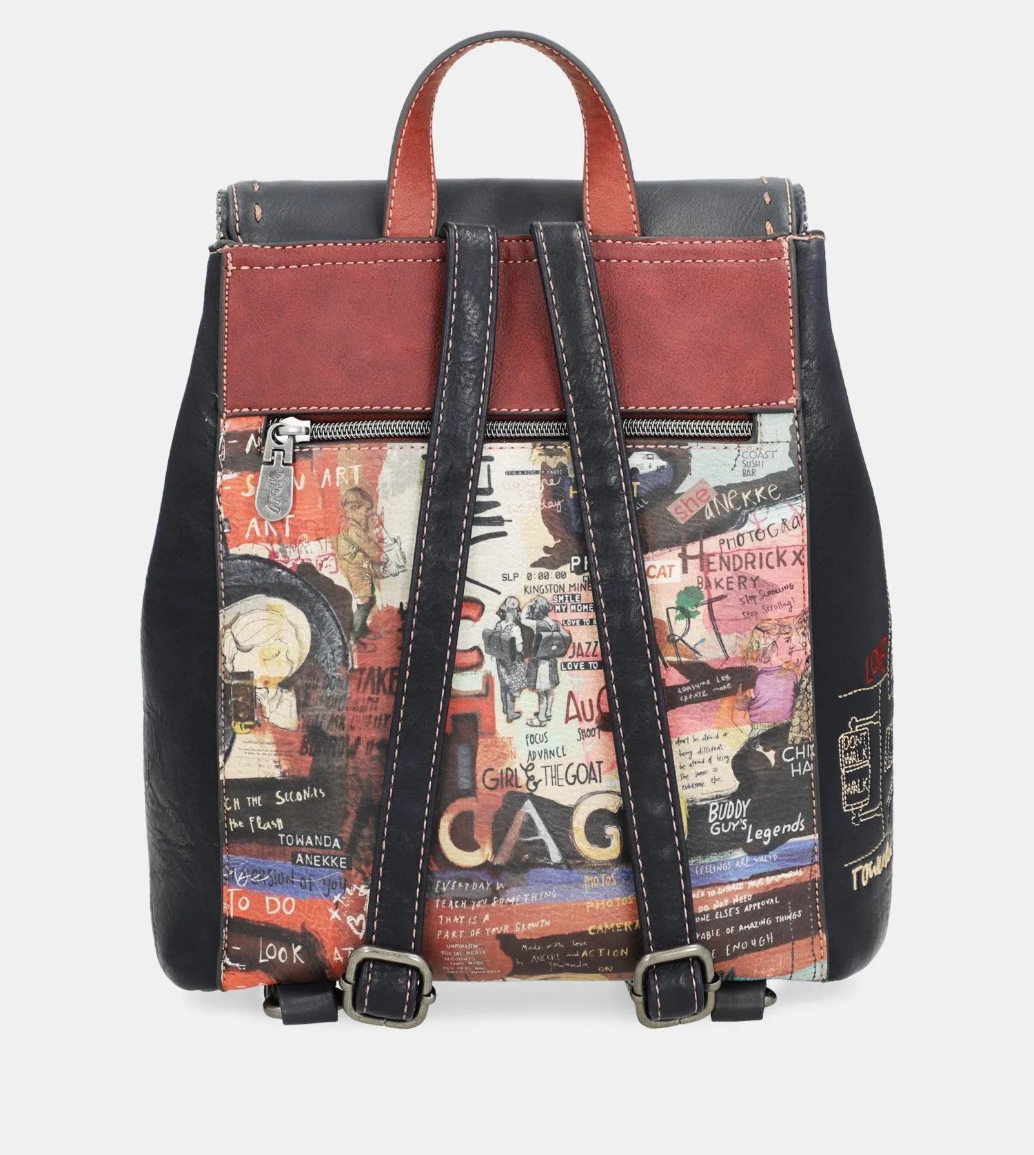 City Art backpack with a flap