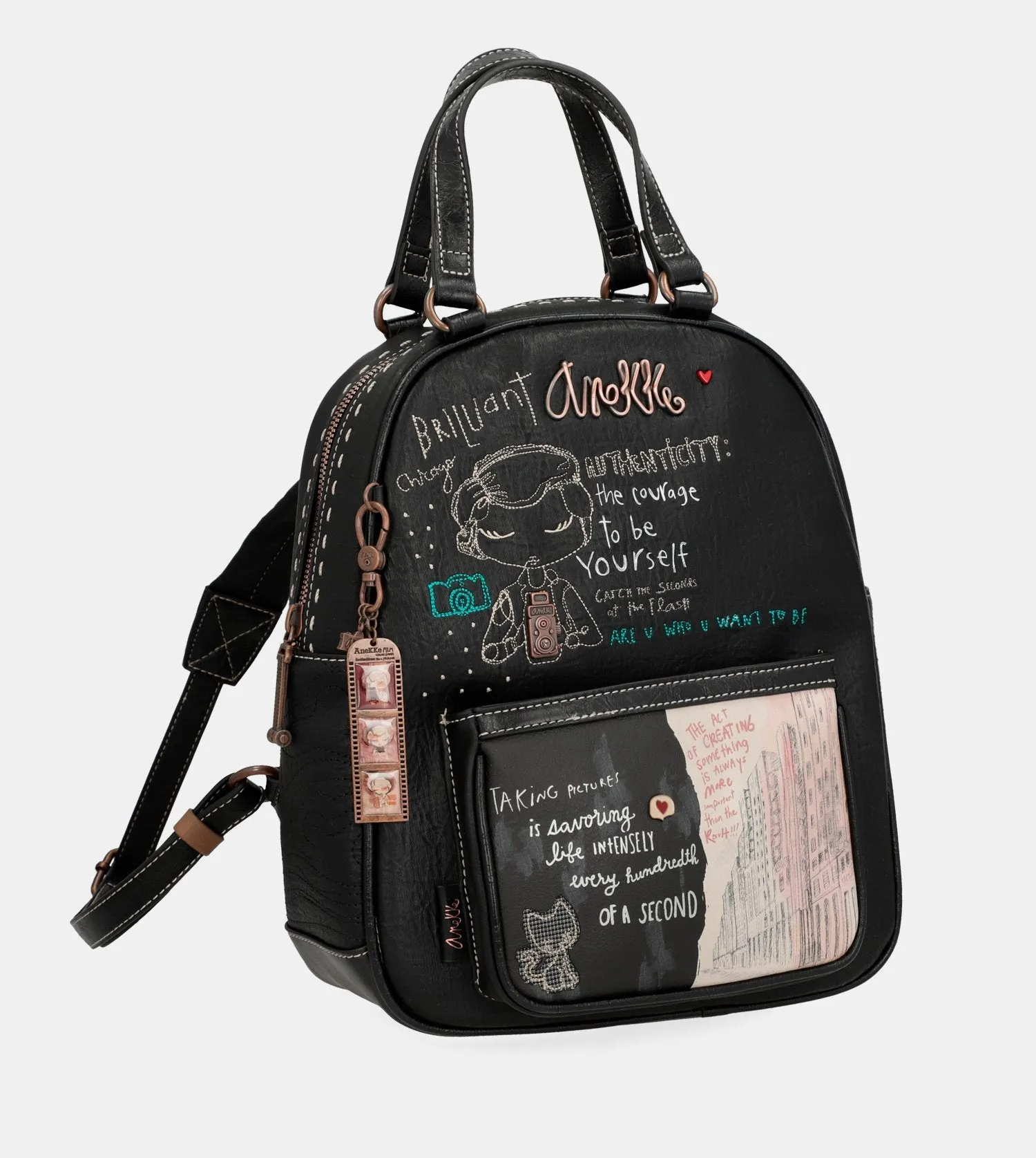 City Moments black backpack