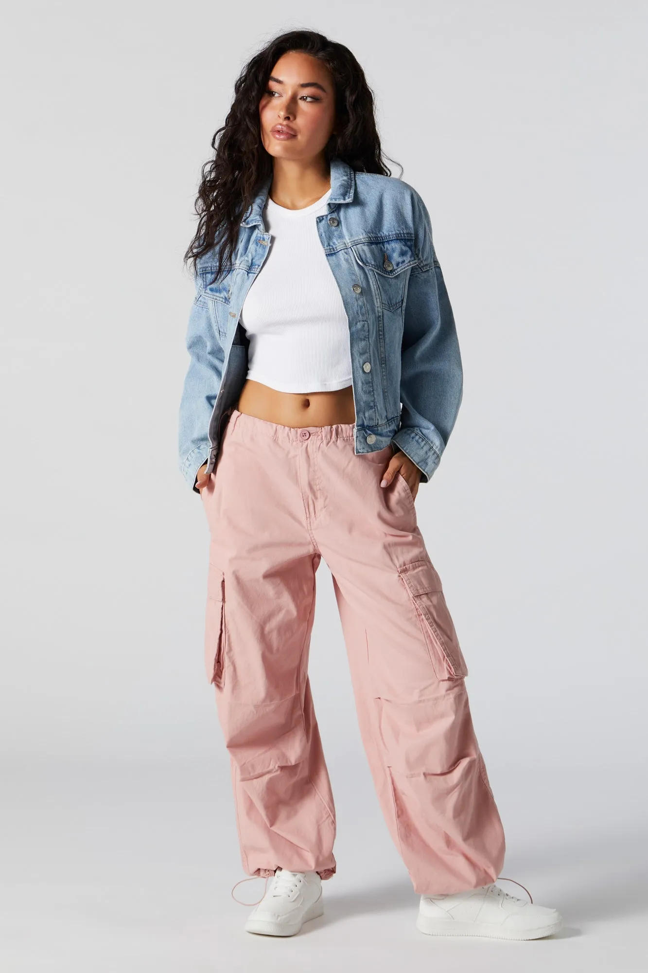 Coloured Cargo Parachute Pant