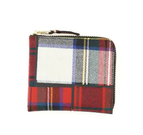 Comme des Garons Wallet Green Tartan Zip-Up Wallet