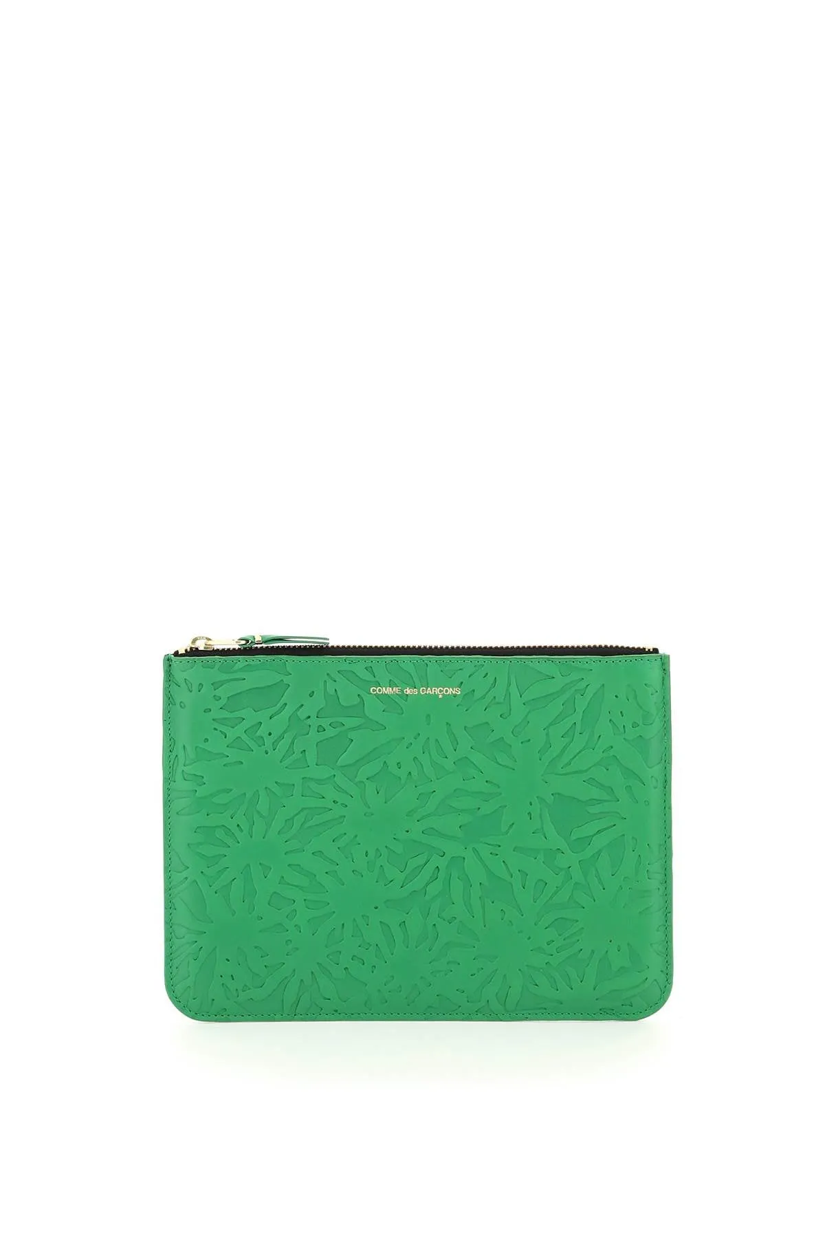 Comme Des Garons Wallet Pattern Embossed Zipped Wallet