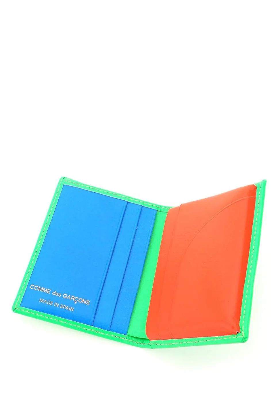 Comme des Garons Wallet Super Fluo Colour-Block Wallet