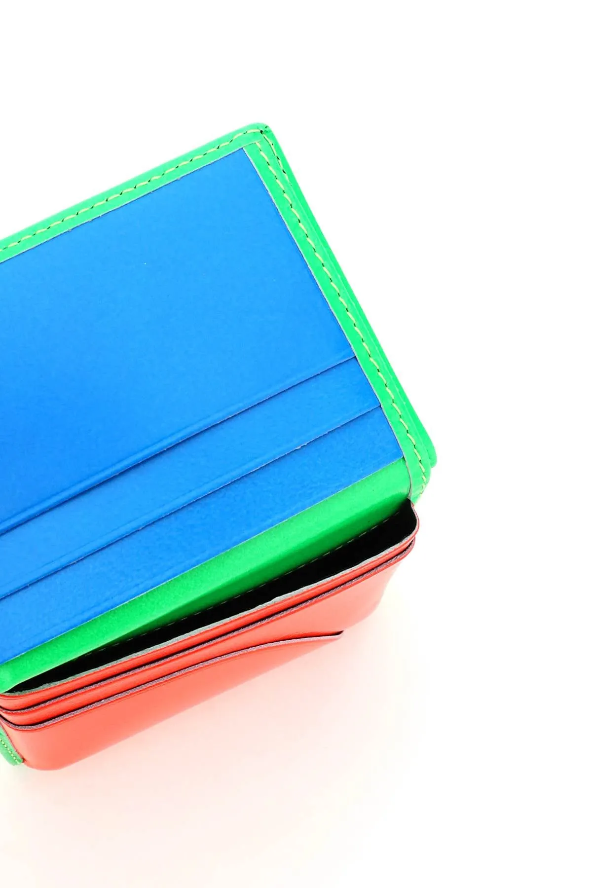 Comme des Garons Wallet Super Fluo Colour-Block Wallet