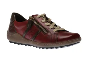 Cristallino Wine Leather Lace-Up Sneaker