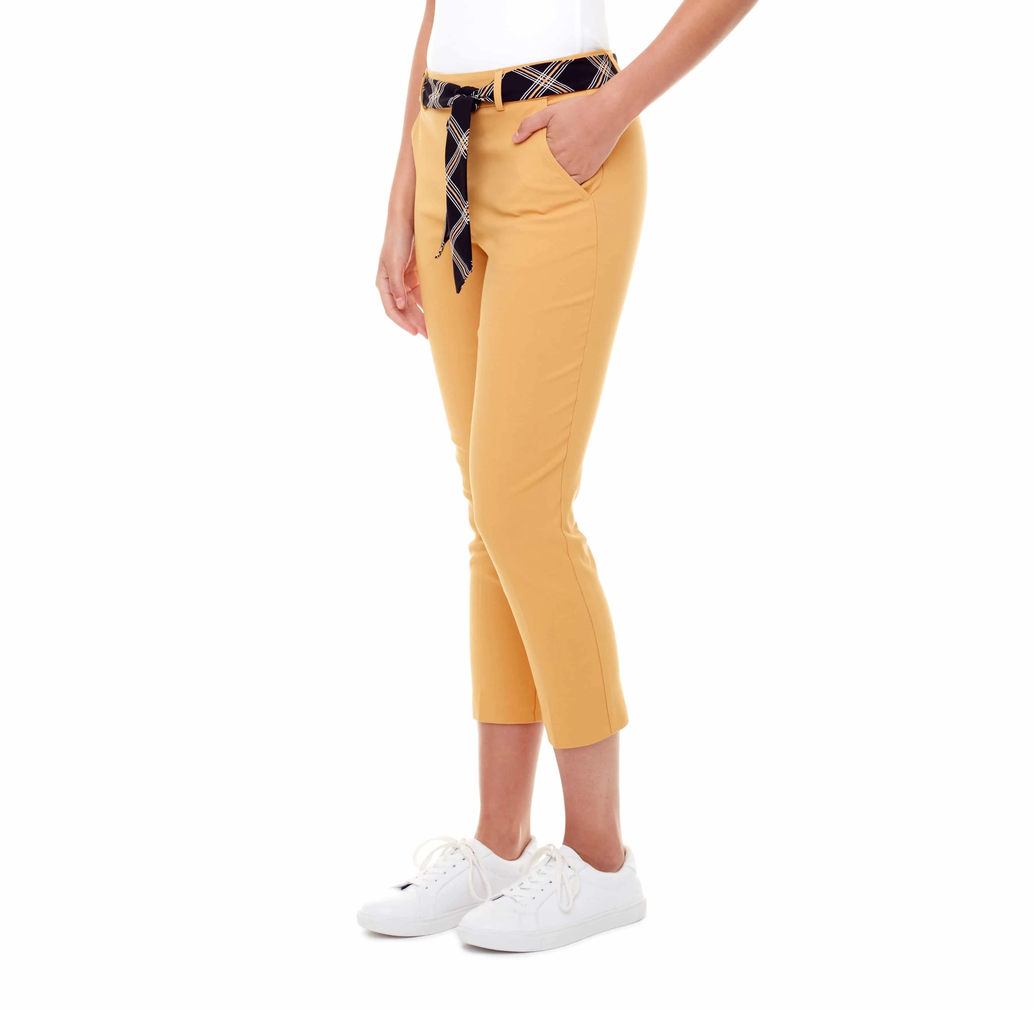 CROPPED TROUSER PANT WITH SASH