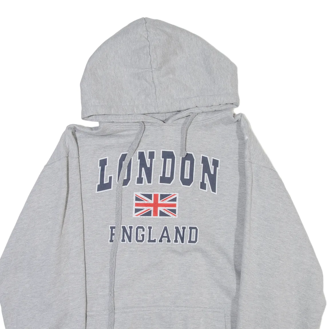 DE-LUX London Mens Grey Hoodie L