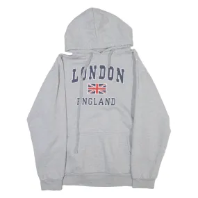 DE-LUX London Mens Grey Hoodie L