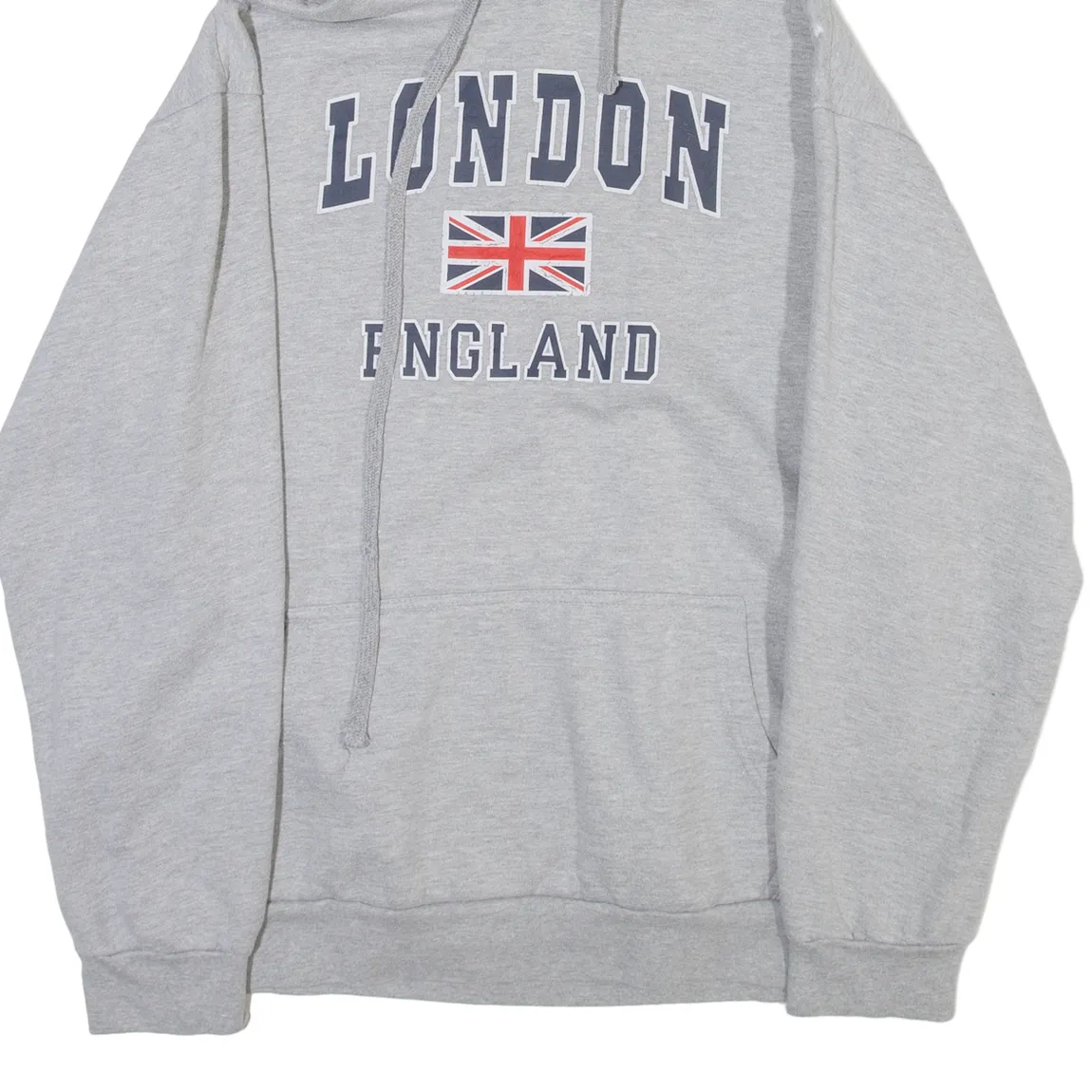 DE-LUX London Mens Grey Hoodie L