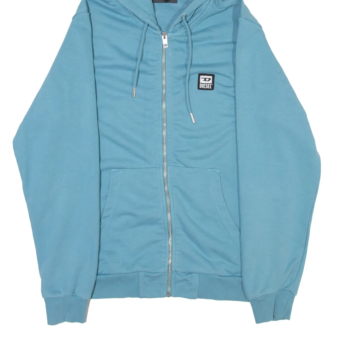 DIESEL Mens Blue Hoodie Full Zip M