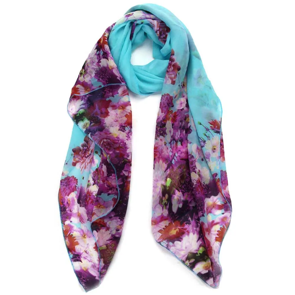 Elegant Womens Print Cotton Soft Scarves Chiffon Women Scarf Shawl Scarves Wrap Stole Warm