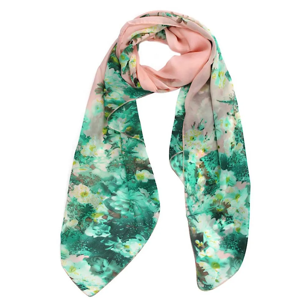 Elegant Womens Print Cotton Soft Scarves Chiffon Women Scarf Shawl Scarves Wrap Stole Warm