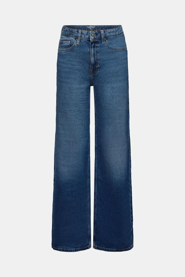 Esprit MR Wide Leg Denim In Blue Medium Wash